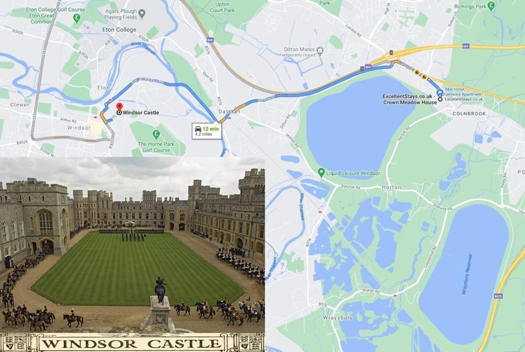 Crown Meadow - 4 Bedroom House - Heathrow - Excellentstays Colnbrook ภายนอก รูปภาพ